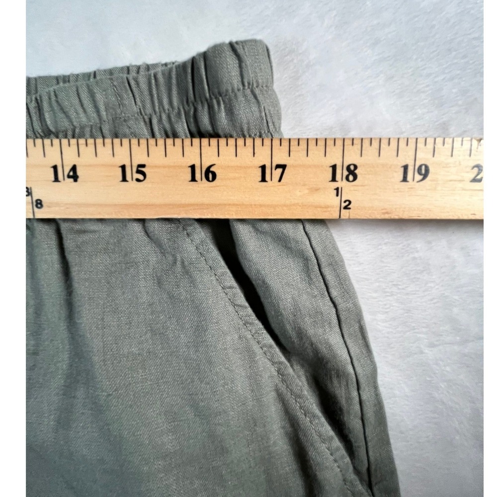 NWT Just Jeans Womens 14 Linen Shorts Moss Green 6" inseam - Picture 8 of 11